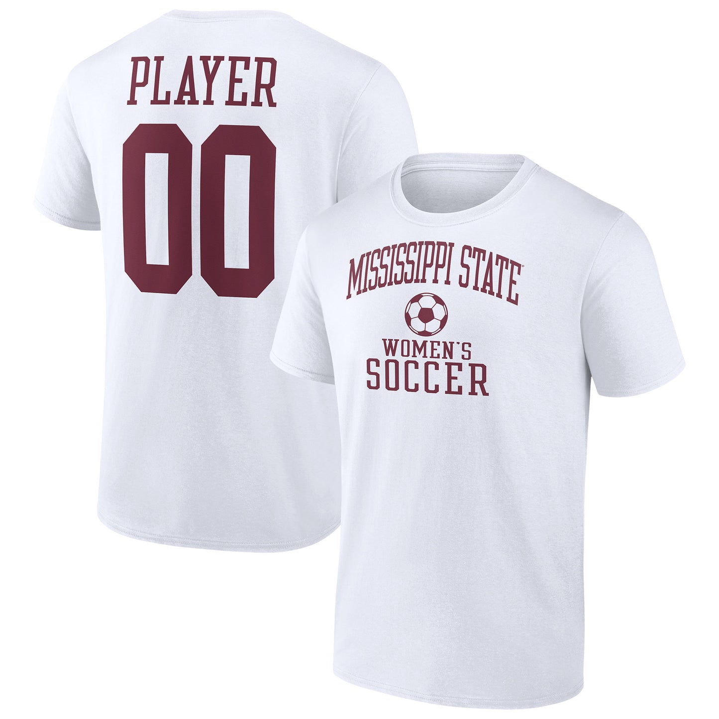 Men's White Mississippi State Bulldogs Women's Soccer Pick-A-Player NIL Gameday Tradition T-Shirt