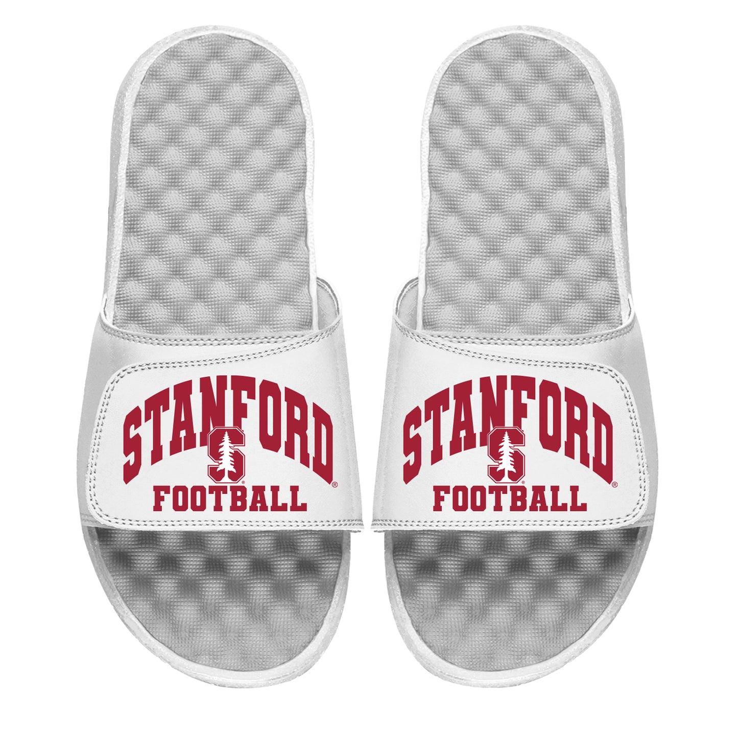 Unisex ISlide White Stanford Cardinal Football Varsity Slide Sandals
