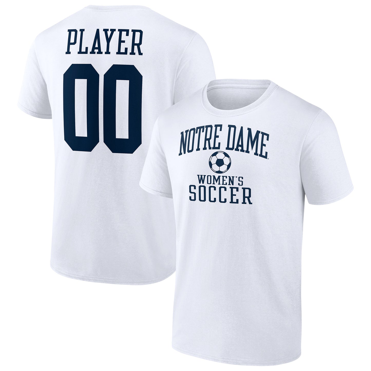 Men's White Notre Dame Fighting Irish Women's Soccer Pick-A-Player NIL Gameday Tradition T-Shirt
