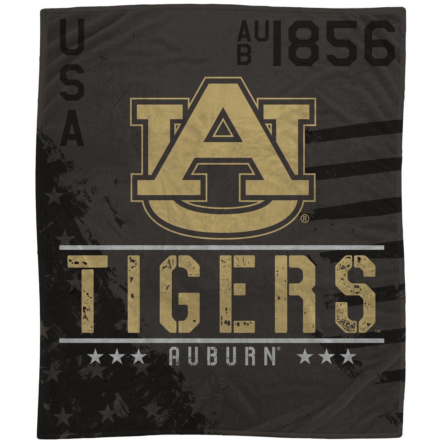 Auburn Tigers 50'' x 60'' Camo Flannel Fleece Blanket