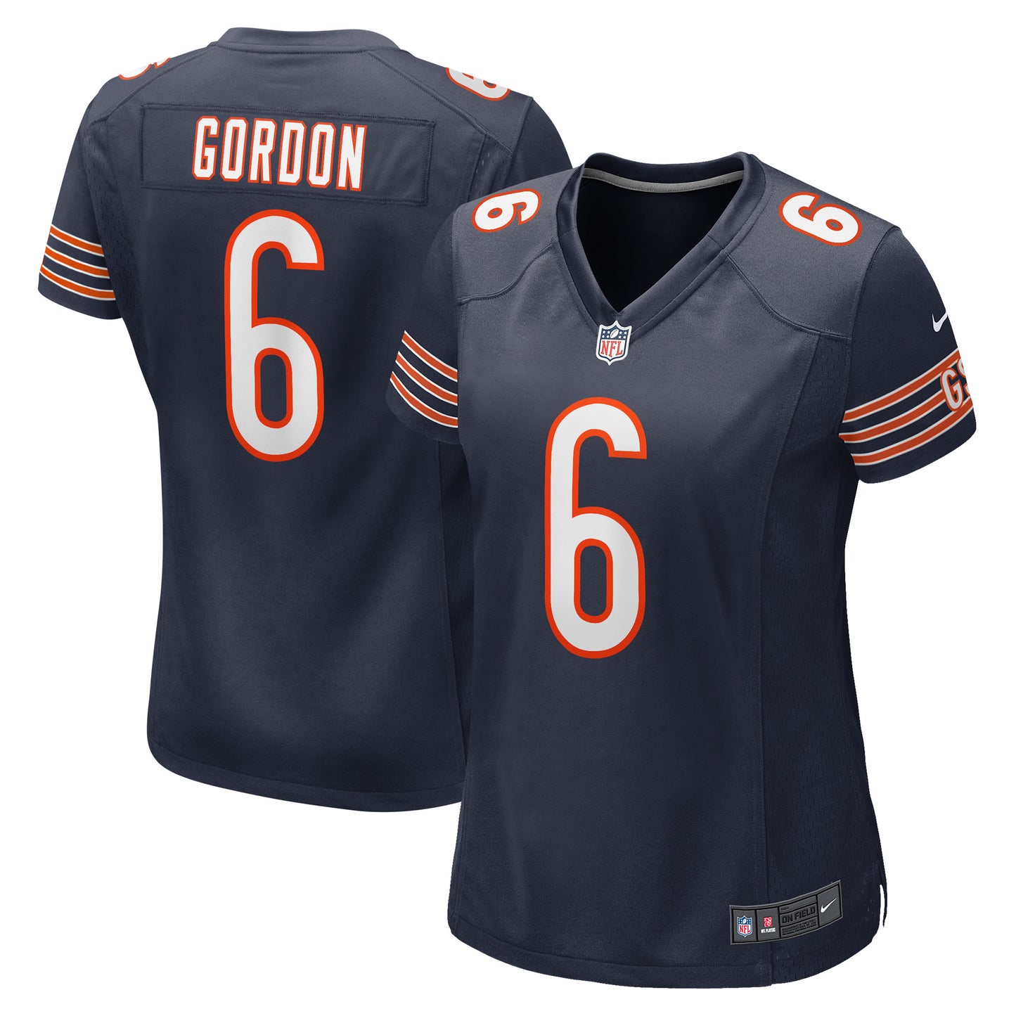 Women's Nike Kyler Gordon Navy Chicago Bears Game Player Jersey