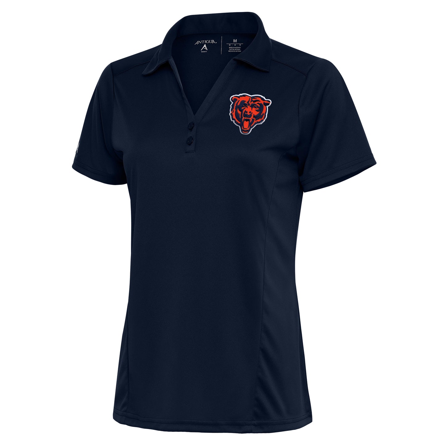 Women's Antigua Navy Chicago Bears Team Logo Tribute Polo