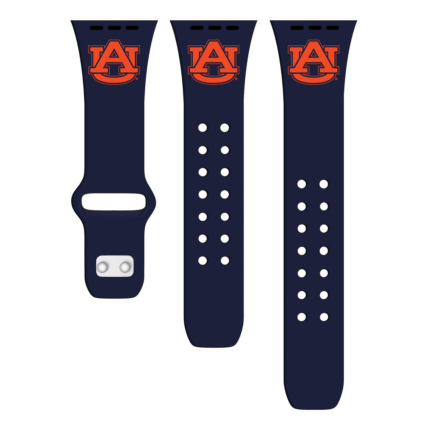 Navy Auburn Tigers Logo Silicone Apple Watch Band
