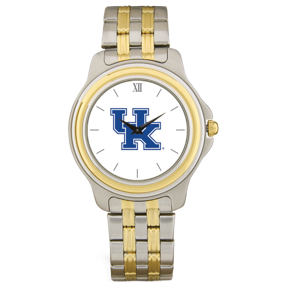 Men's Silver/Gold Kentucky Wildcats Two-Tone Team Logo Wristwatch