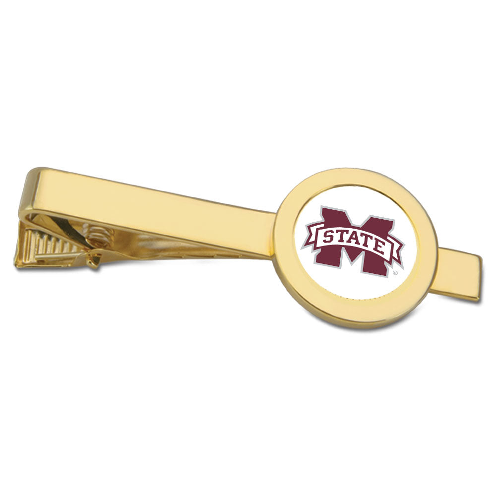 Gold Mississippi State Bulldogs Team Logo Tie Bar