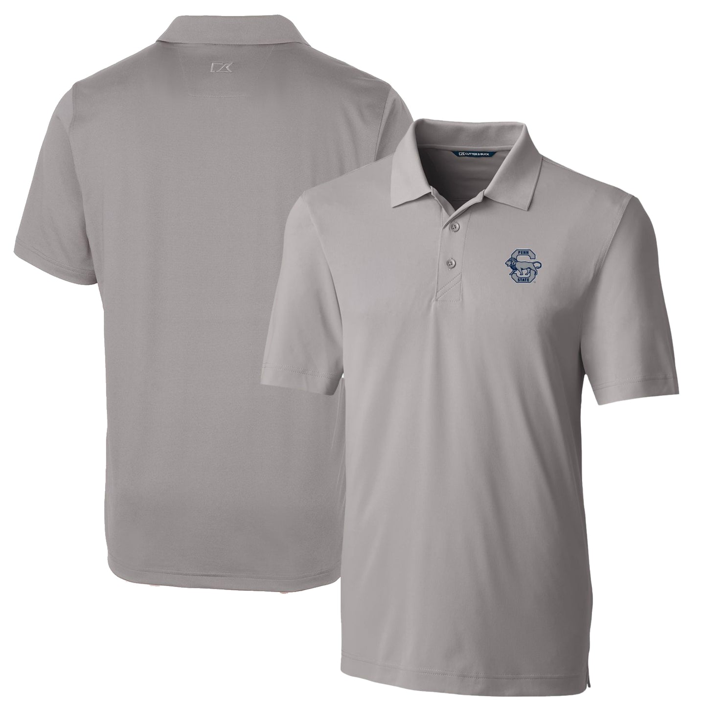 Men's Cutter & Buck Gray Penn State Nittany Lions Logo Big & Tall Forge Stretch Polo