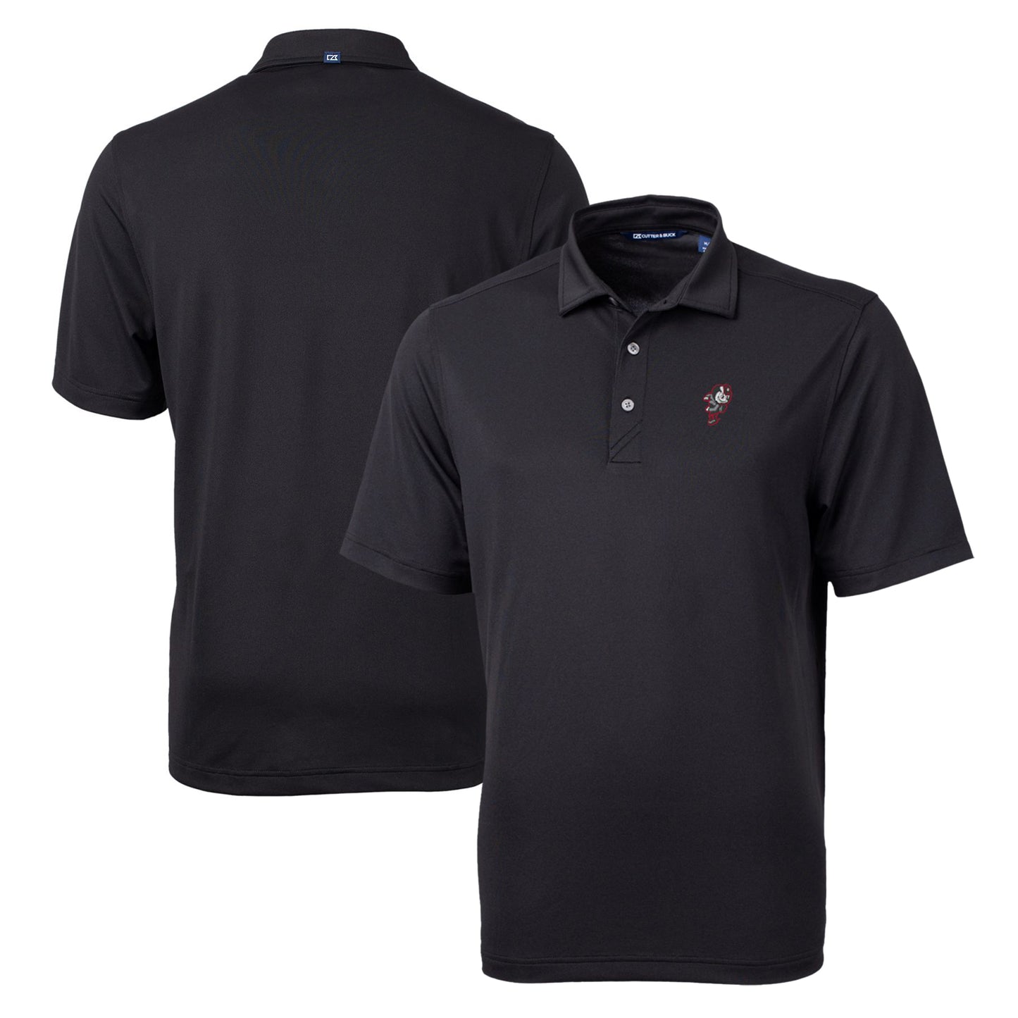 Men's Cutter & Buck Black Ohio State Buckeyes Team Big & Tall Virtue Eco Pique Recycled Polo