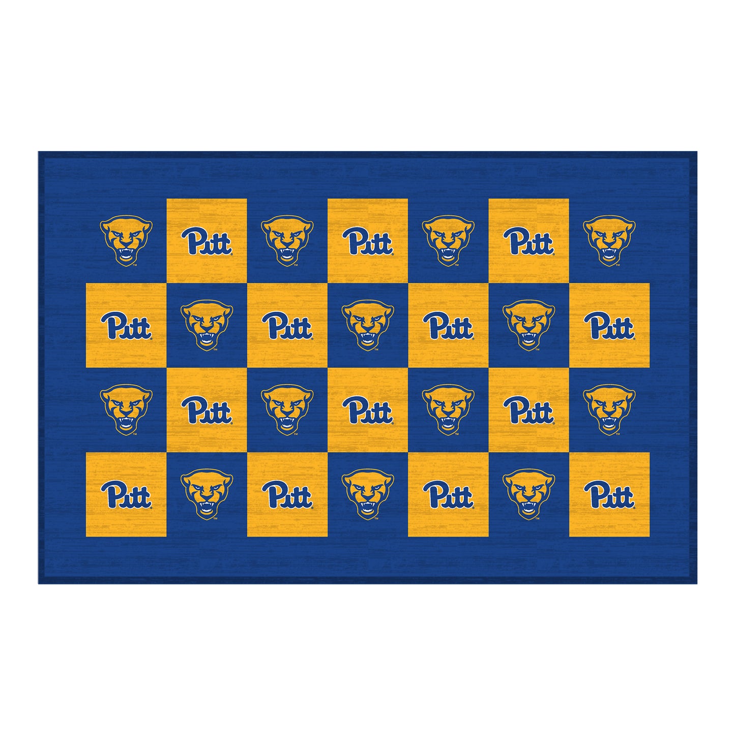 Pitt Panthers 30'' x 46'' Checkerboard Floor Mat