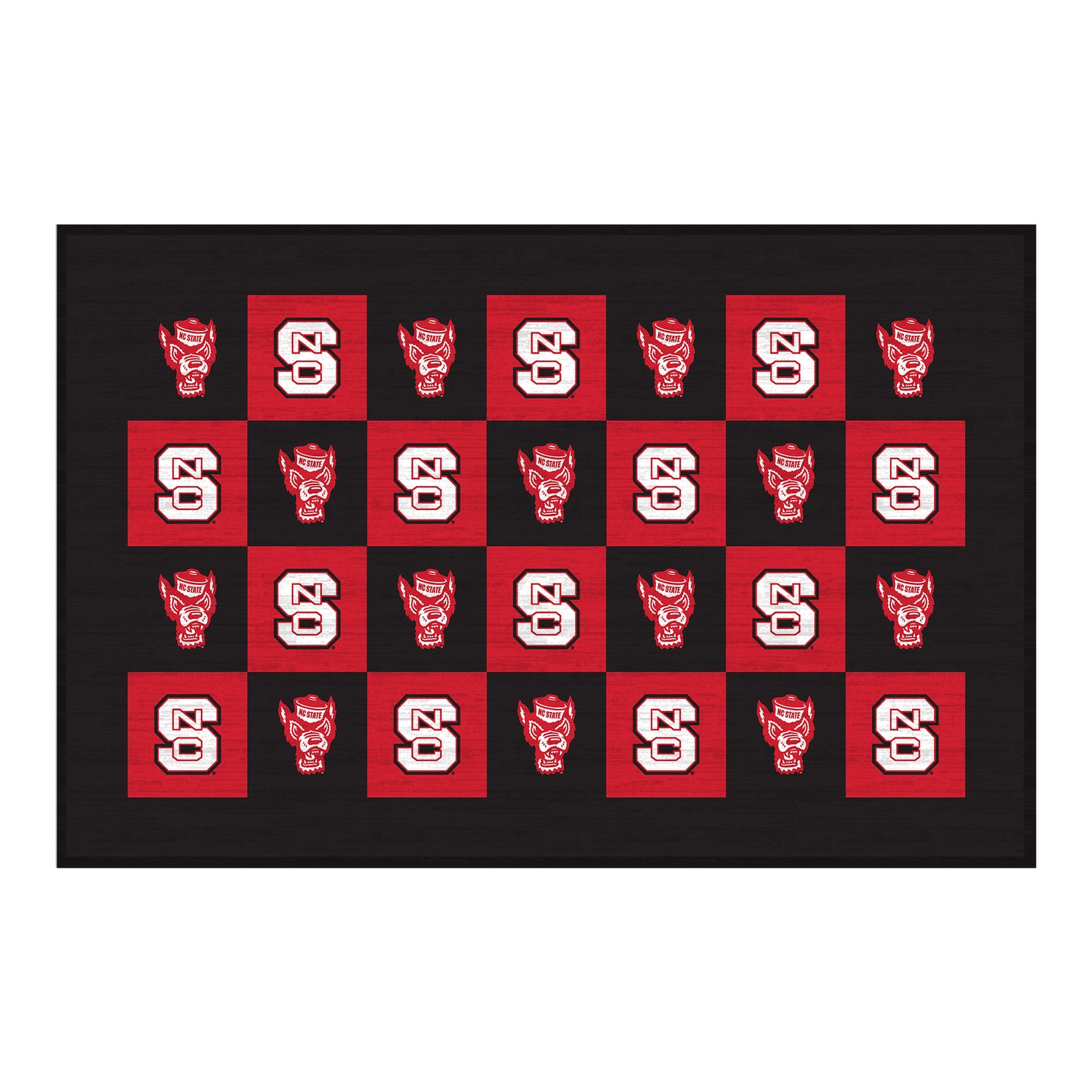 NC State Wolfpack 30'' x 46'' Checkerboard Floor Mat