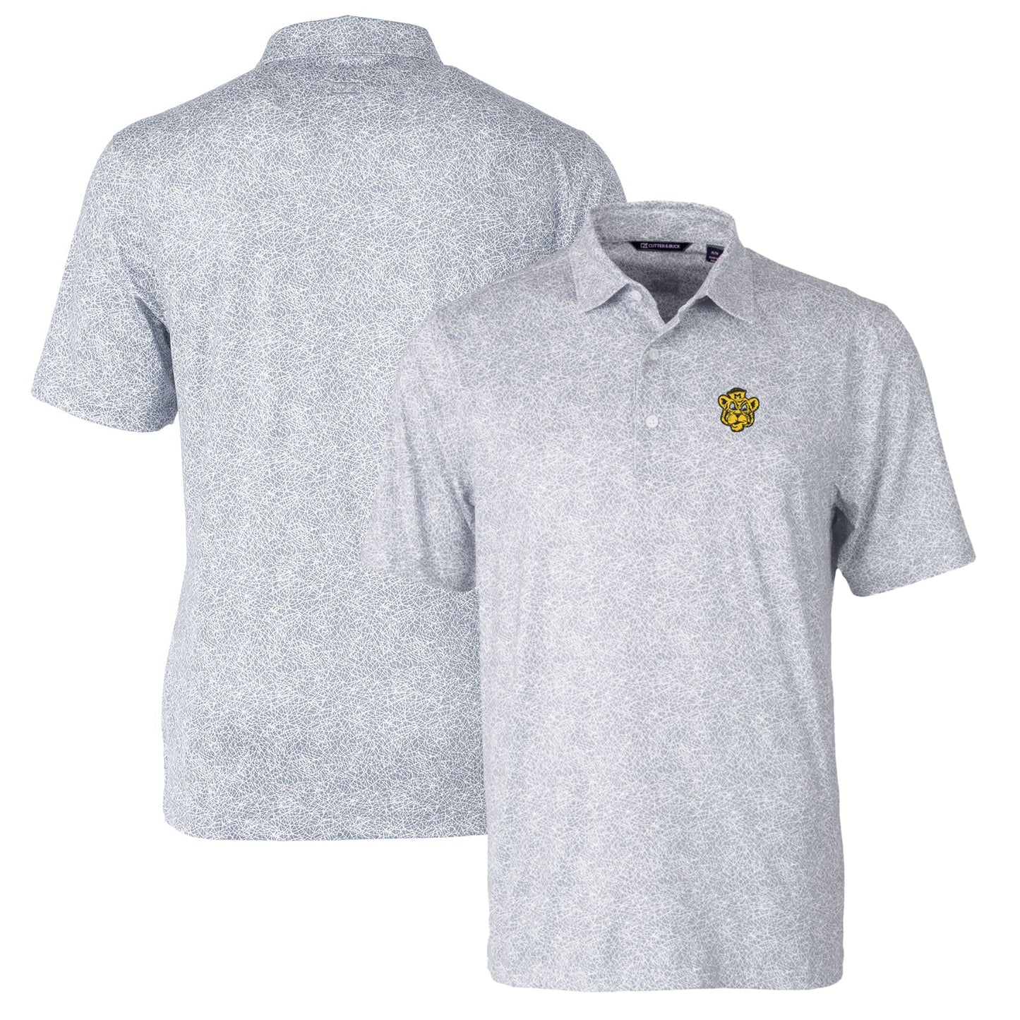 Men's Cutter & Buck Gray Missouri Tigers Pike Constellation Stretch Polo