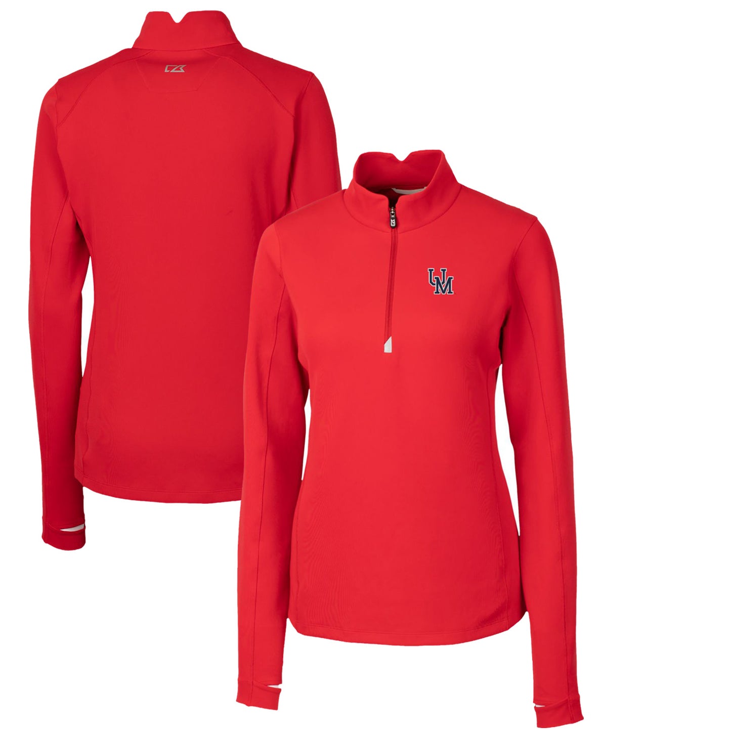 Women's Cutter & Buck Red Ole Miss Rebels Traverse Stretch Quarter-Zip Pullover Top
