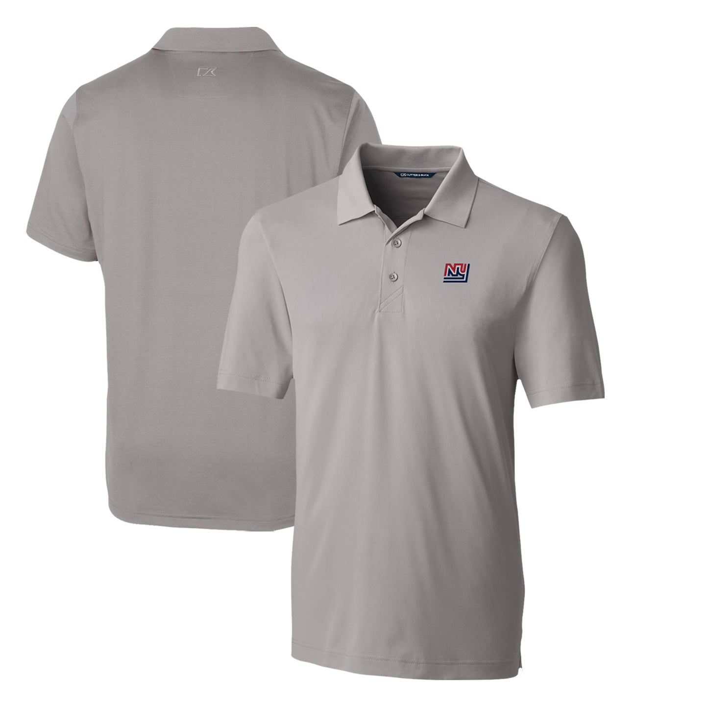 Men's Cutter & Buck Gray New York Giants Throwback Logo Forge Stretch Polo