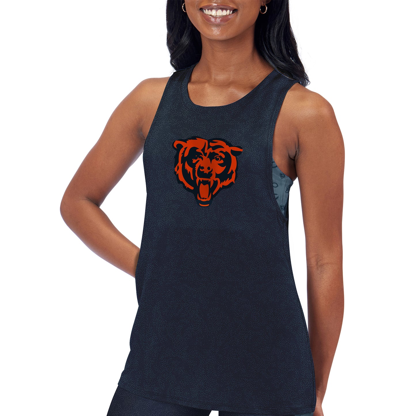 Women's Certo Navy Chicago Bears Muscle Tank Top
