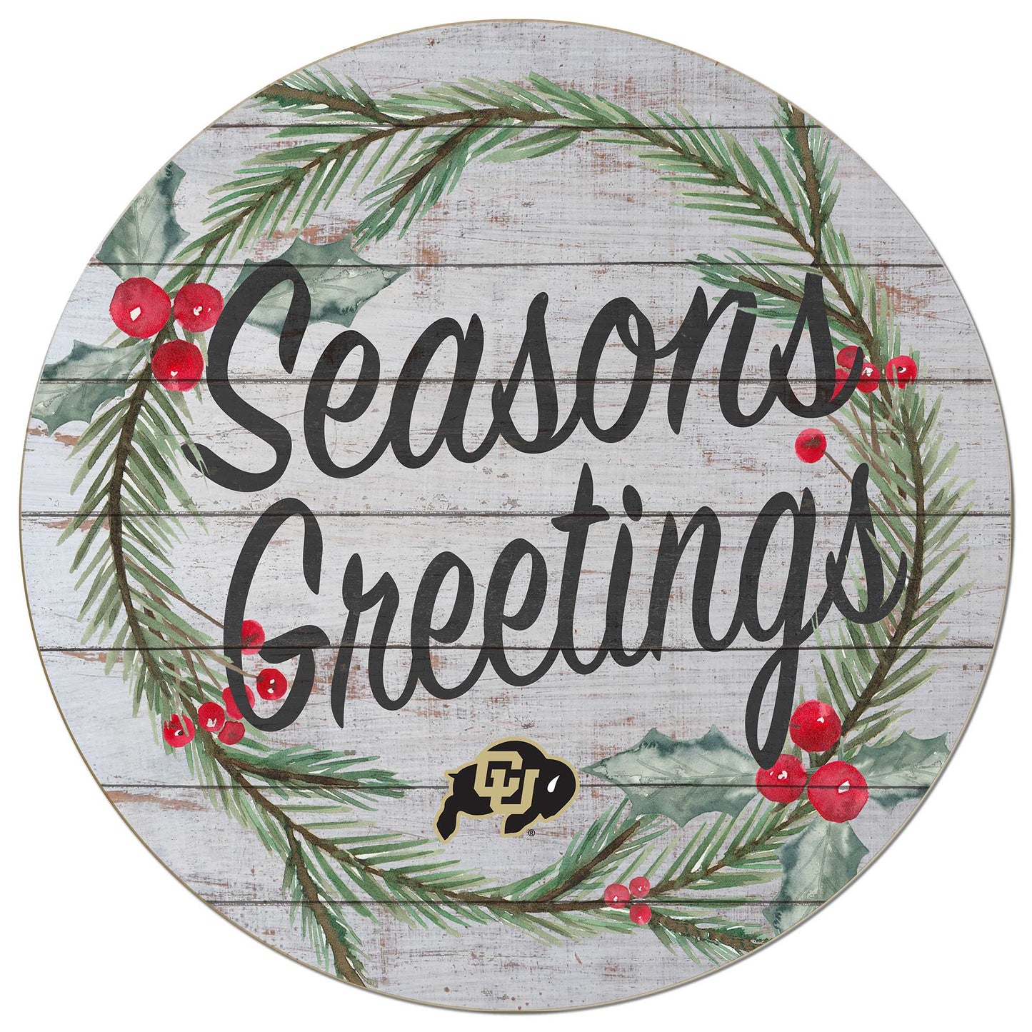 Colorado Buffaloes 20'' x 20'' Season's Greetings Circle