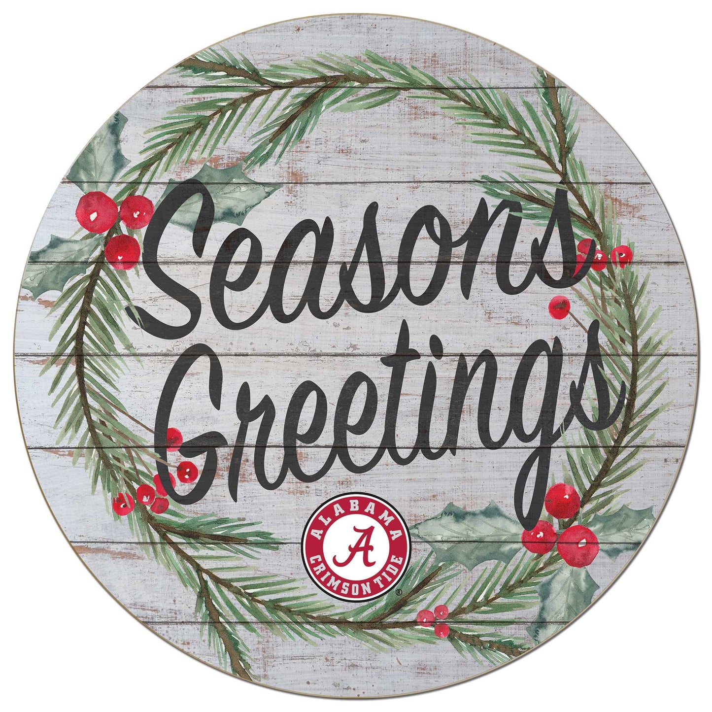 Alabama Crimson Tide 20'' x 20'' Season's Greetings Circle