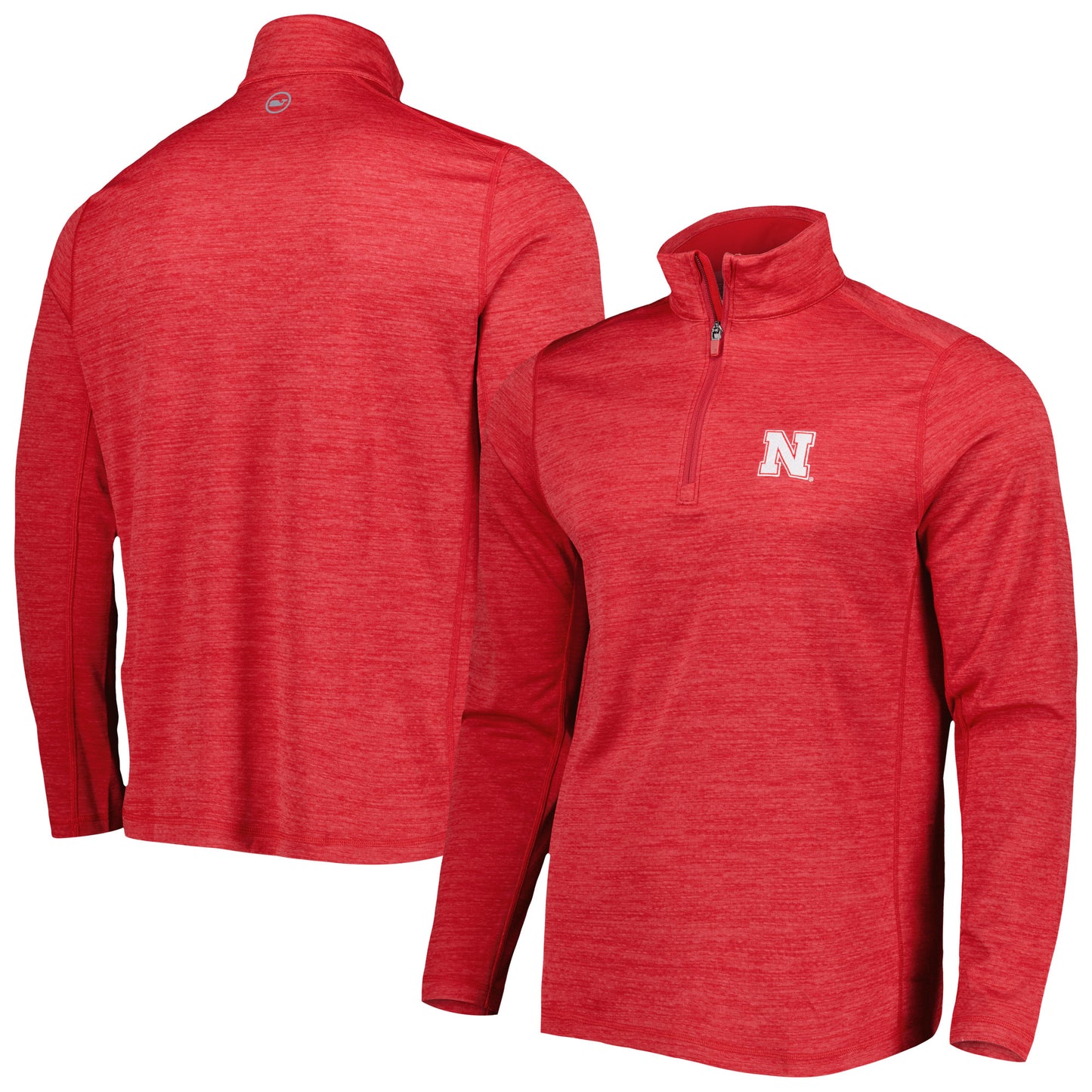 Men's Vineyard Vines Scarlet Nebraska Huskers Sankaty Quarter-Zip Sweatshirt