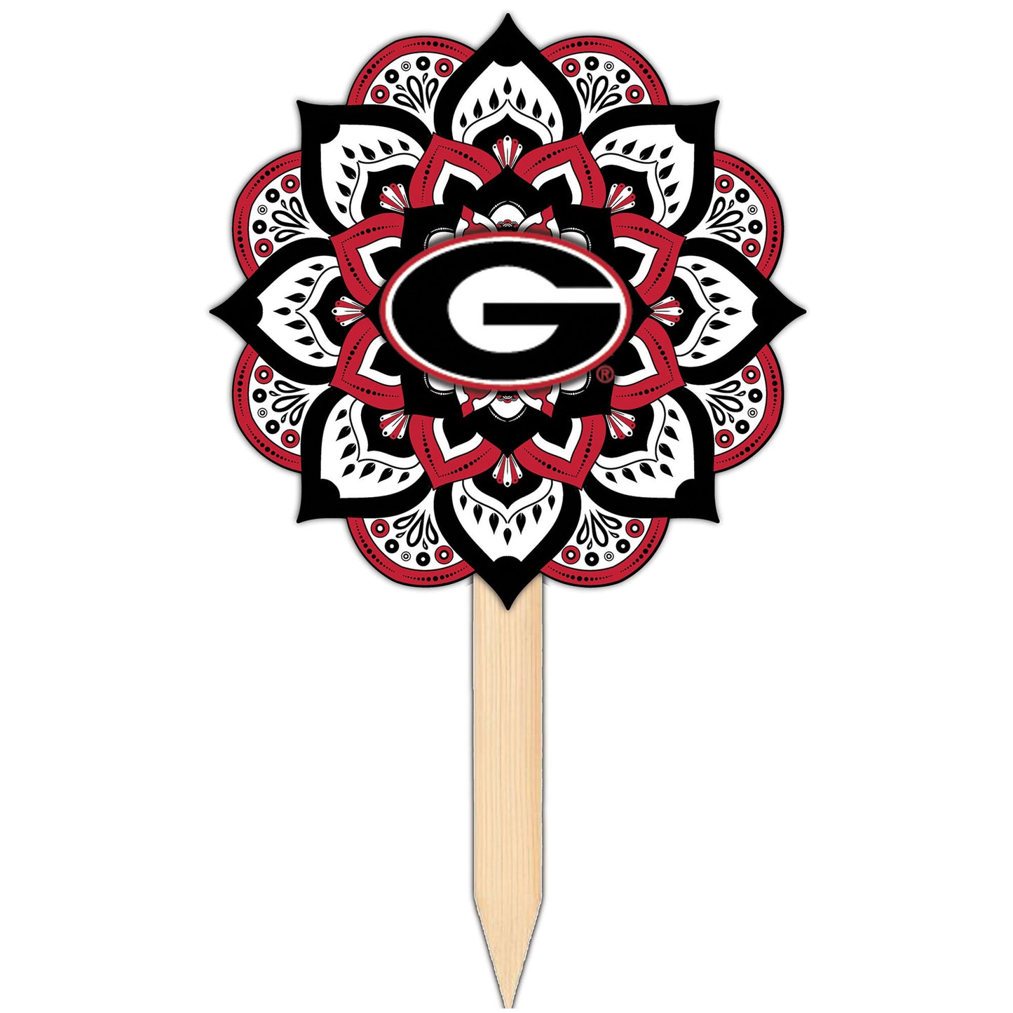 Georgia Bulldogs 18'' x 12'' Mandala Yard Stake