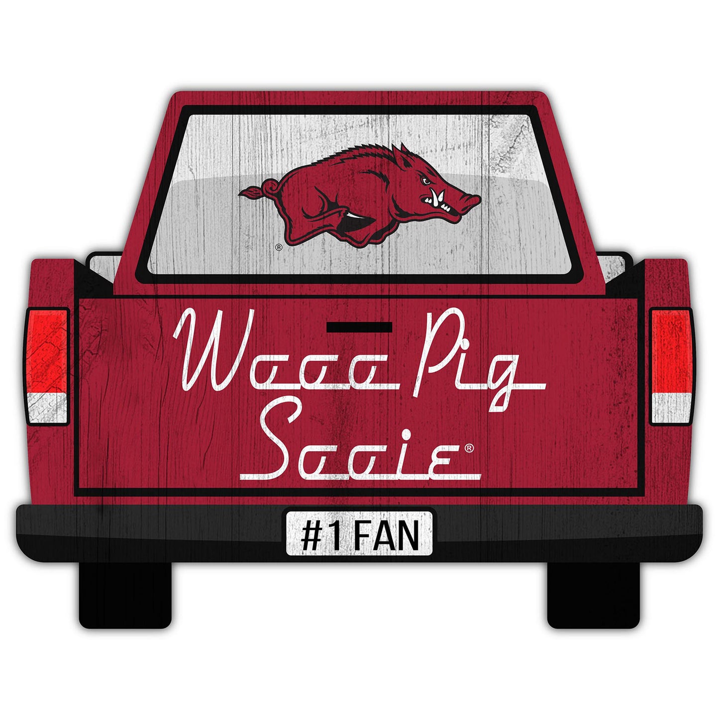 Arkansas Razorbacks 12'' x 12'' Truck Back Décor
