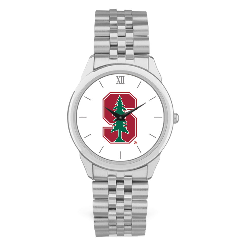 Unisex Silver Stanford Cardinal Team Logo Rolled Link Bracelet Wristwatch