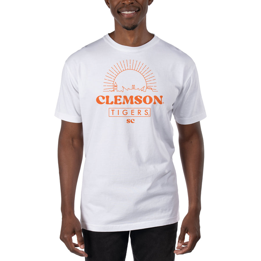 Men's Uscape Apparel White Clemson Tigers T-Shirt