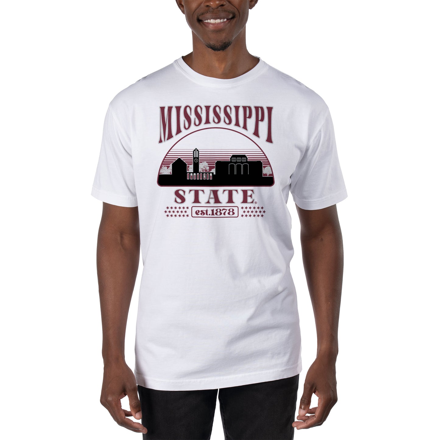 Men's Uscape Apparel White Mississippi State Bulldogs T-Shirt