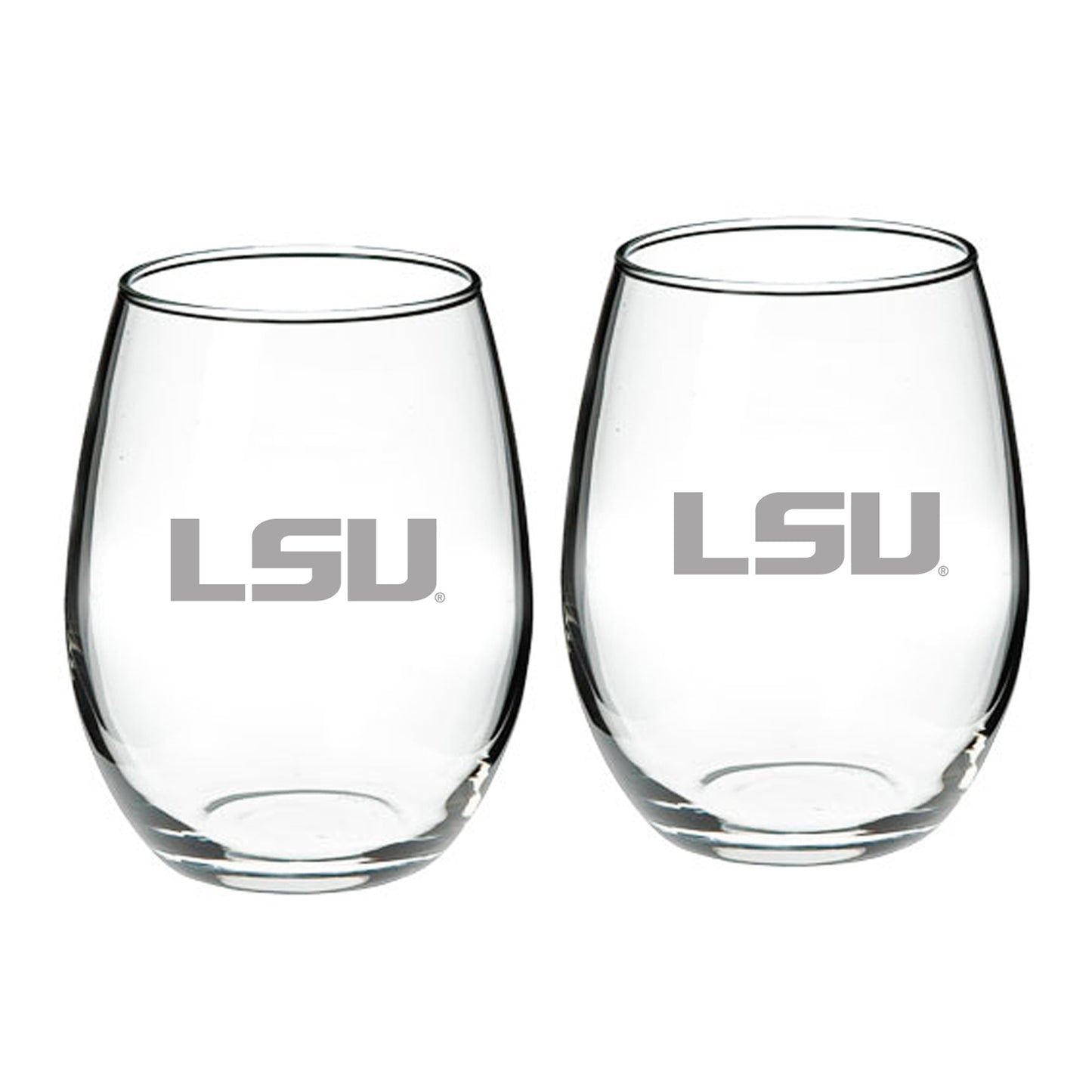 LSU Tigers 21oz. 2-Piece Stemless Wine Glass Set
