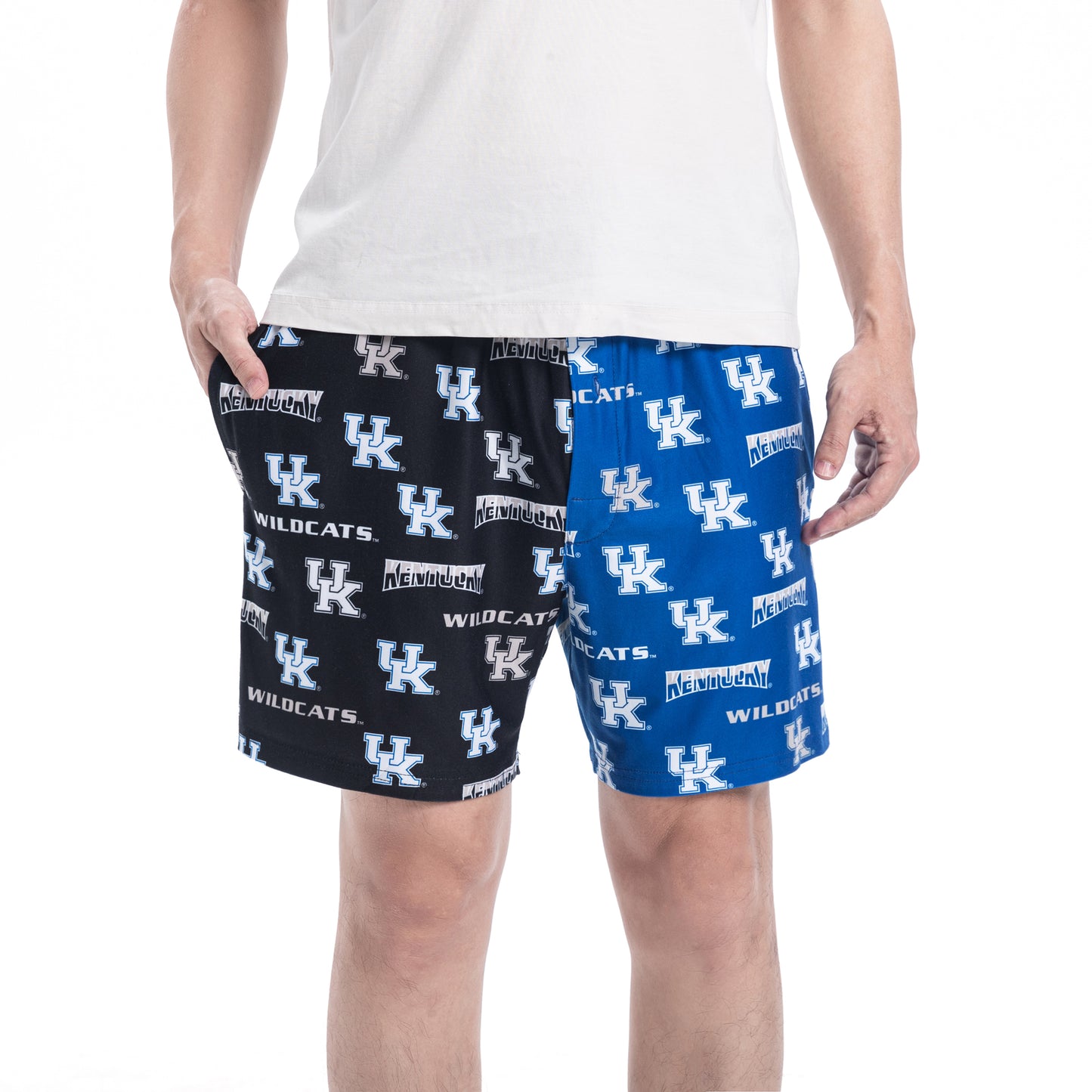 Men's Concepts Sport Royal/Black Kentucky Wildcats Breakthrough Knit Split Shorts