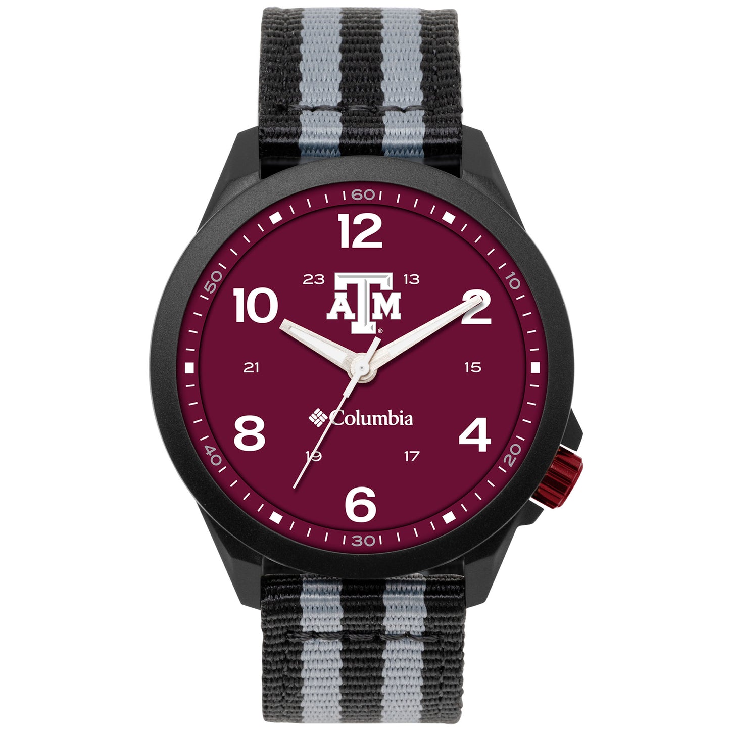 Columbia Black Texas A&M Aggies Crestview 3-Hand Date Nylon Strap Watch