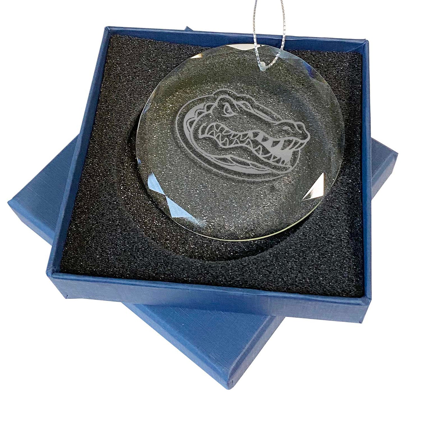 Florida Gators 3.25'' Laser Engraved Glass Ornament