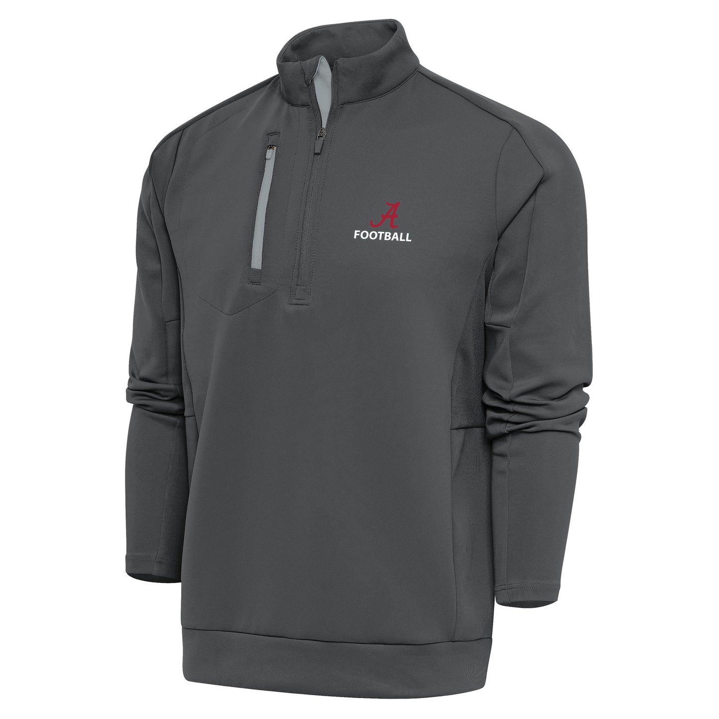 Men's Antigua Charcoal Alabama Crimson Tide Football Generation Quarter-Zip Pullover Top
