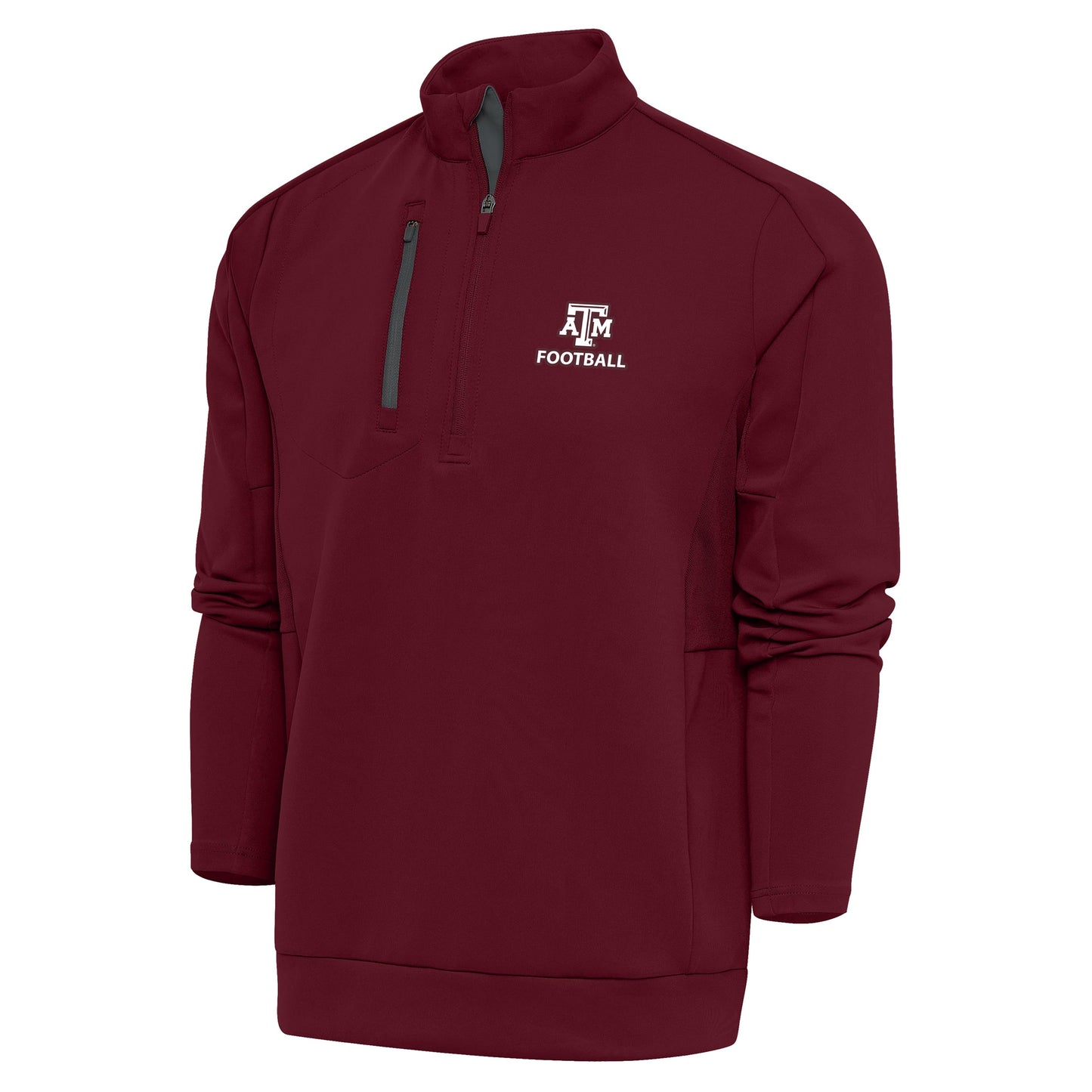 Men's Antigua Maroon Texas A&M Aggies Football Generation Quarter-Zip Pullover Top