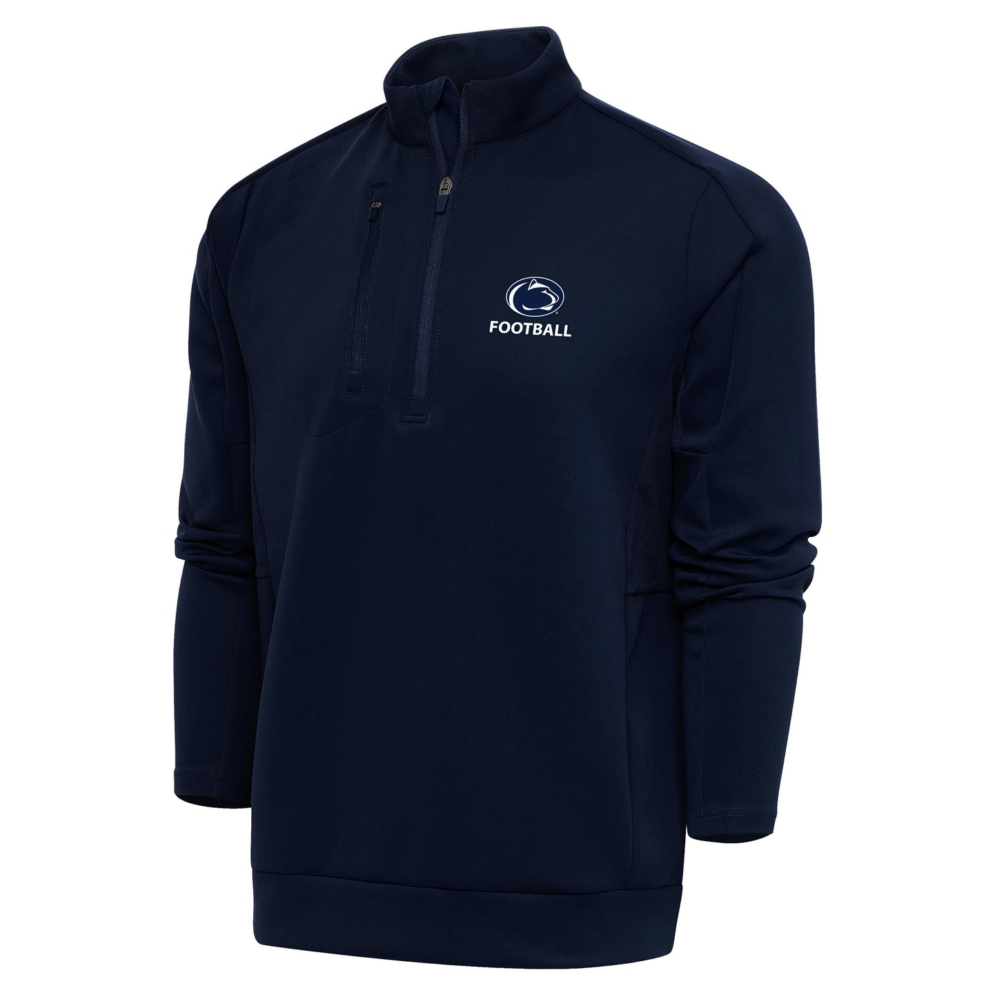 Men's Antigua Navy Penn State Nittany Lions Football Big & Tall Generation Quarter-Zip Pullover Top