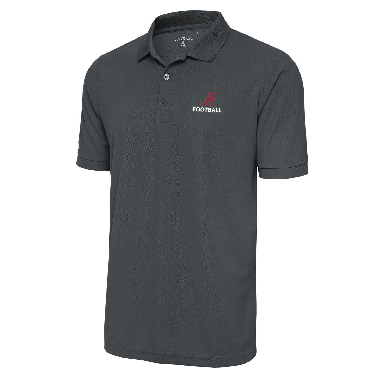 Men's Antigua Charcoal Alabama Crimson Tide Football Big & Tall Legacy Pique Polo