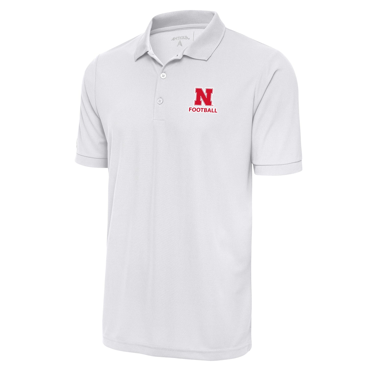 Men's Antigua White Nebraska Huskers Football Big & Tall Legacy Pique Polo