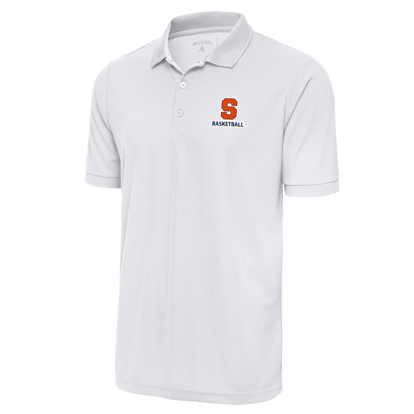 Men's Antigua White Syracuse Orange Basketball Big & Tall Legacy Pique Polo