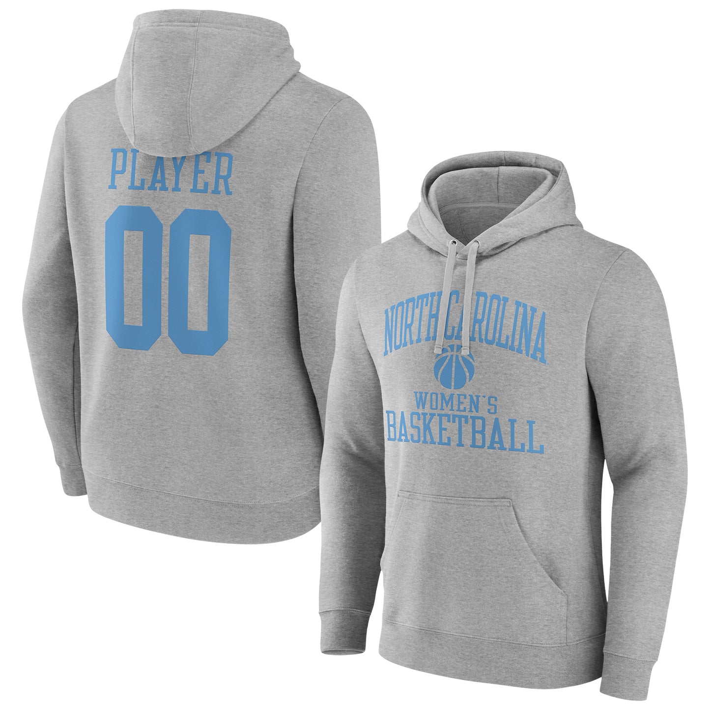 Men's Gray North Carolina Tar Heels Women's Basketball Pick-A-Player NIL Gameday Tradition Pullover Hoodie
