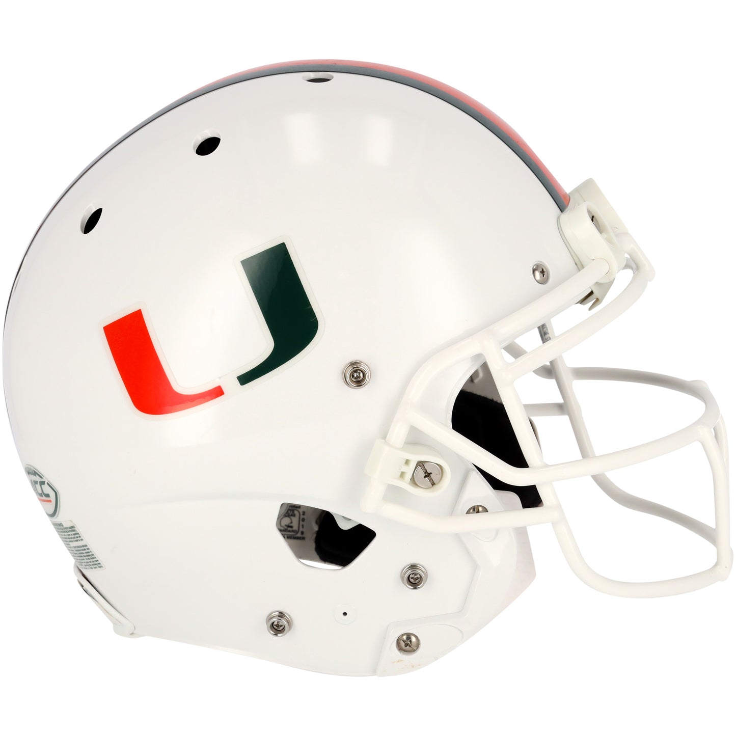 Miami Hurricanes Team-Issued White Helmet from the 2018-2022 NCAA Football Seasons - AA0134134