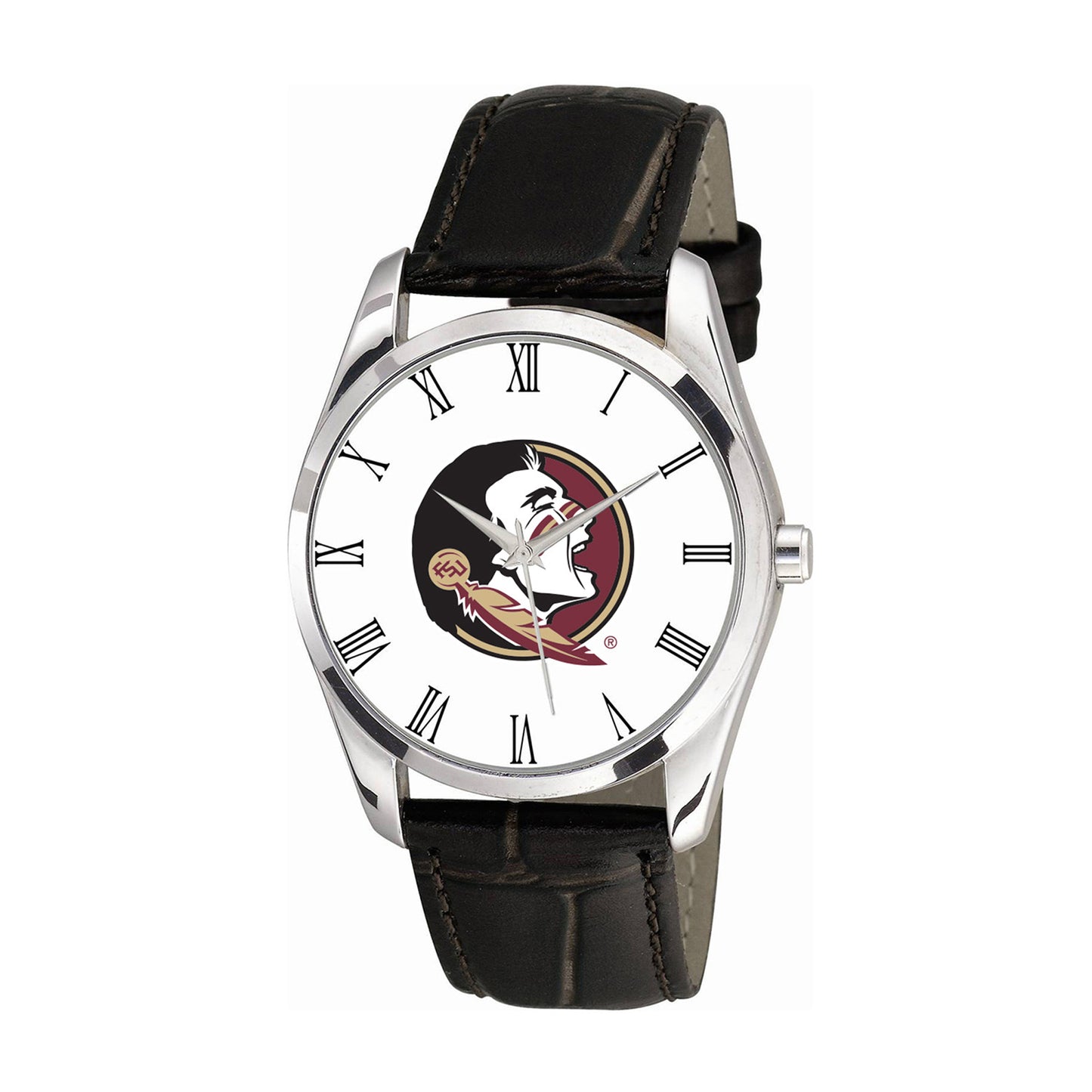 Women's Florida State Seminoles Berkeley Black Leather Watch