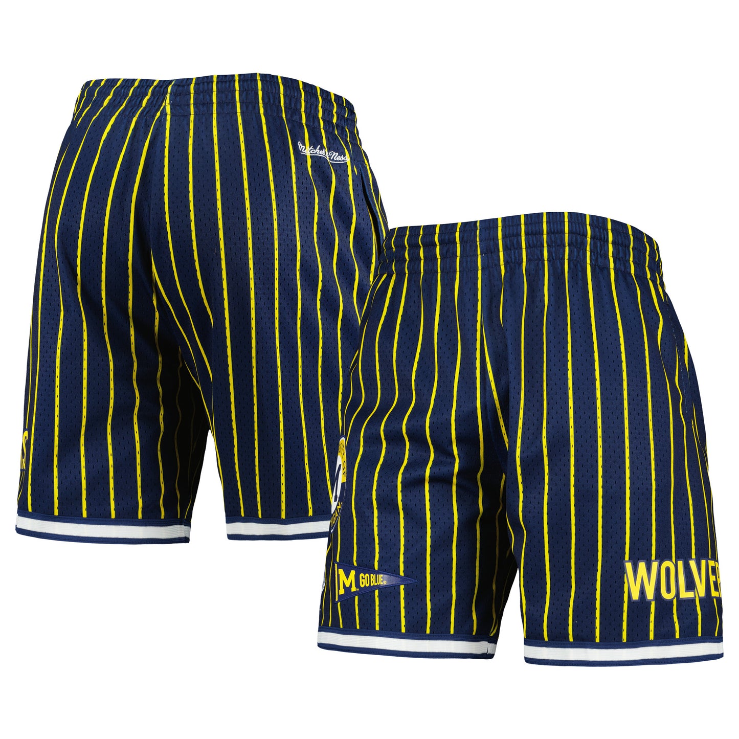 Men's Mitchell & Ness Navy Michigan Wolverines City Collection Mesh Shorts
