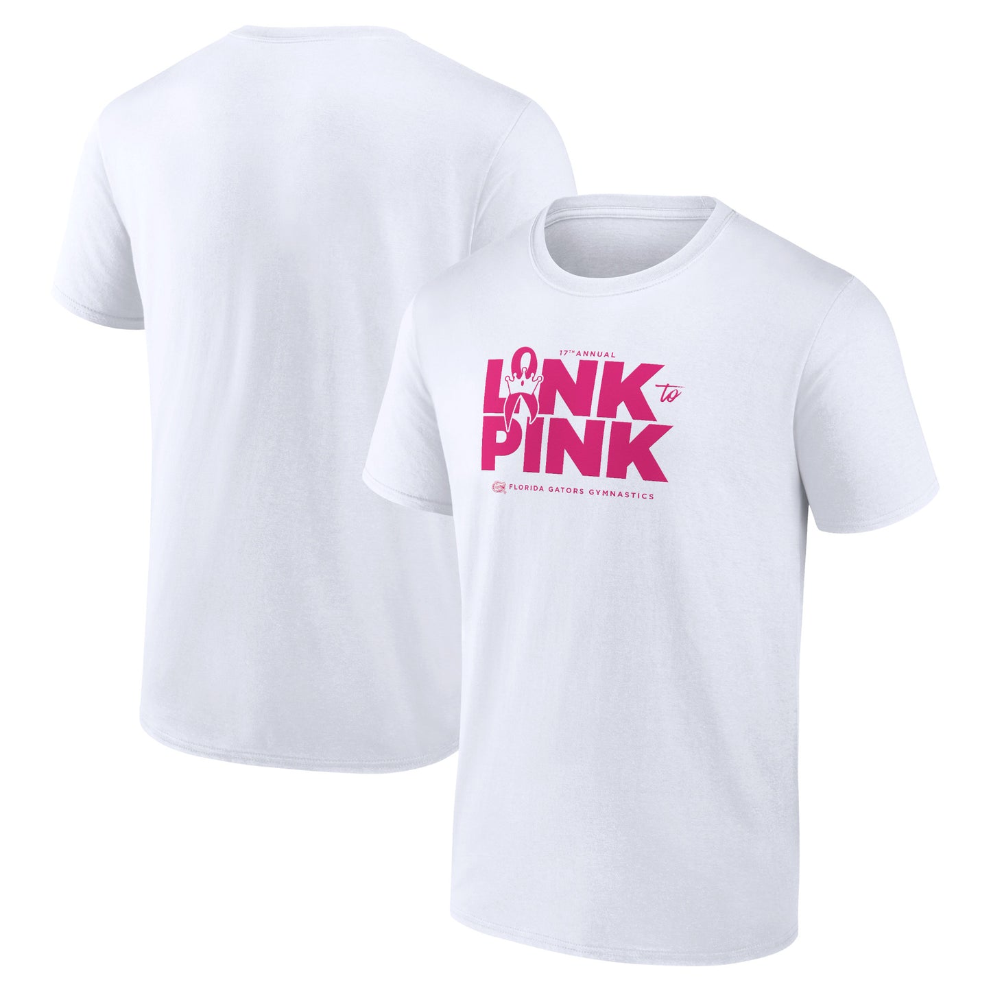 Men's White Florida Gators 2023 Link To Pink T-Shirt