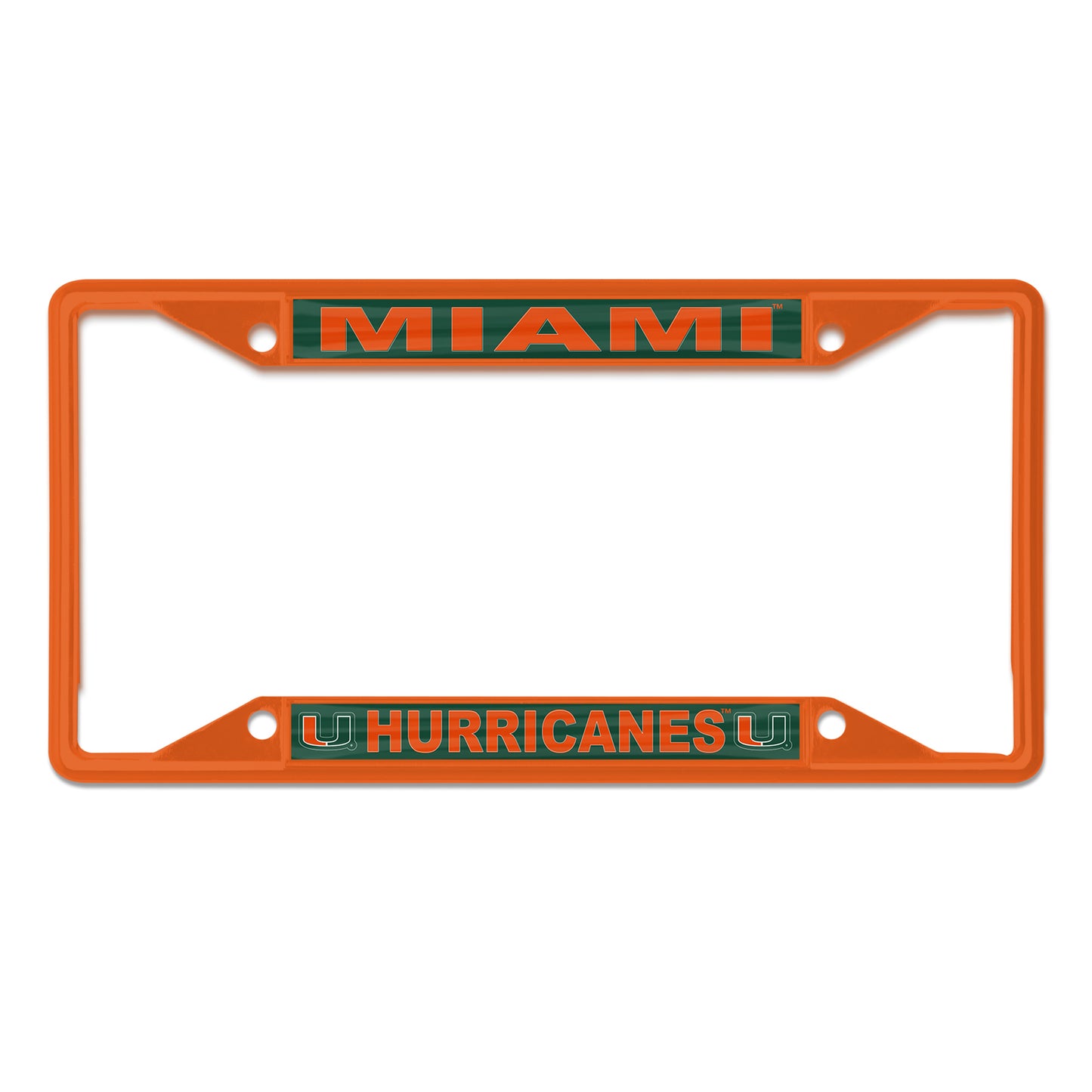 WinCraft Miami Hurricanes Chrome Color License Plate Frame