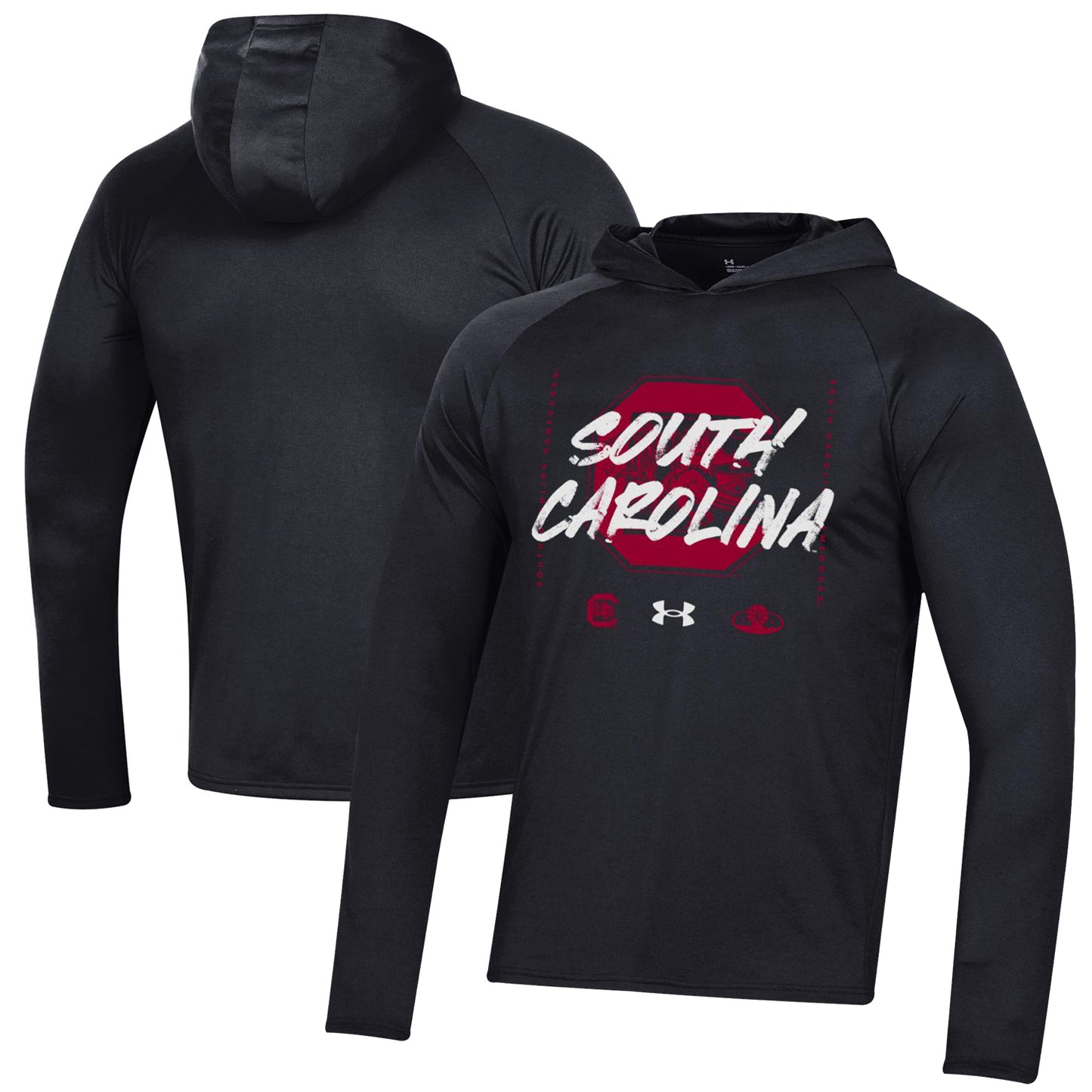 Under Armour Black South Carolina Gamecocks 2023 On Court Bench Shooting Long Sleeve Hoodie T-Shirt