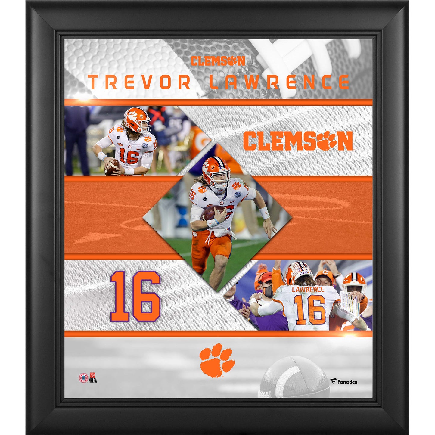 Trevor Lawrence Clemson Tigers Framed 15" x 17" Stitched Stars Collage