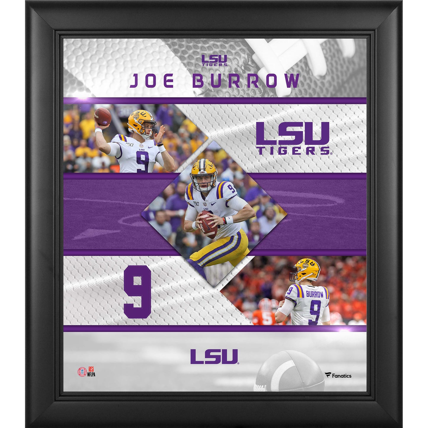 Joe Burrow LSU Tigers Framed 15" x 17" Stitched Stars Collage