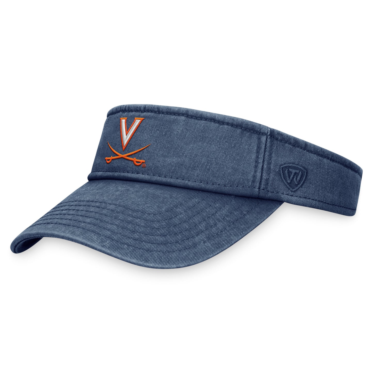 Men's Top of the World Navy Virginia Cavaliers Terry Adjustable Visor