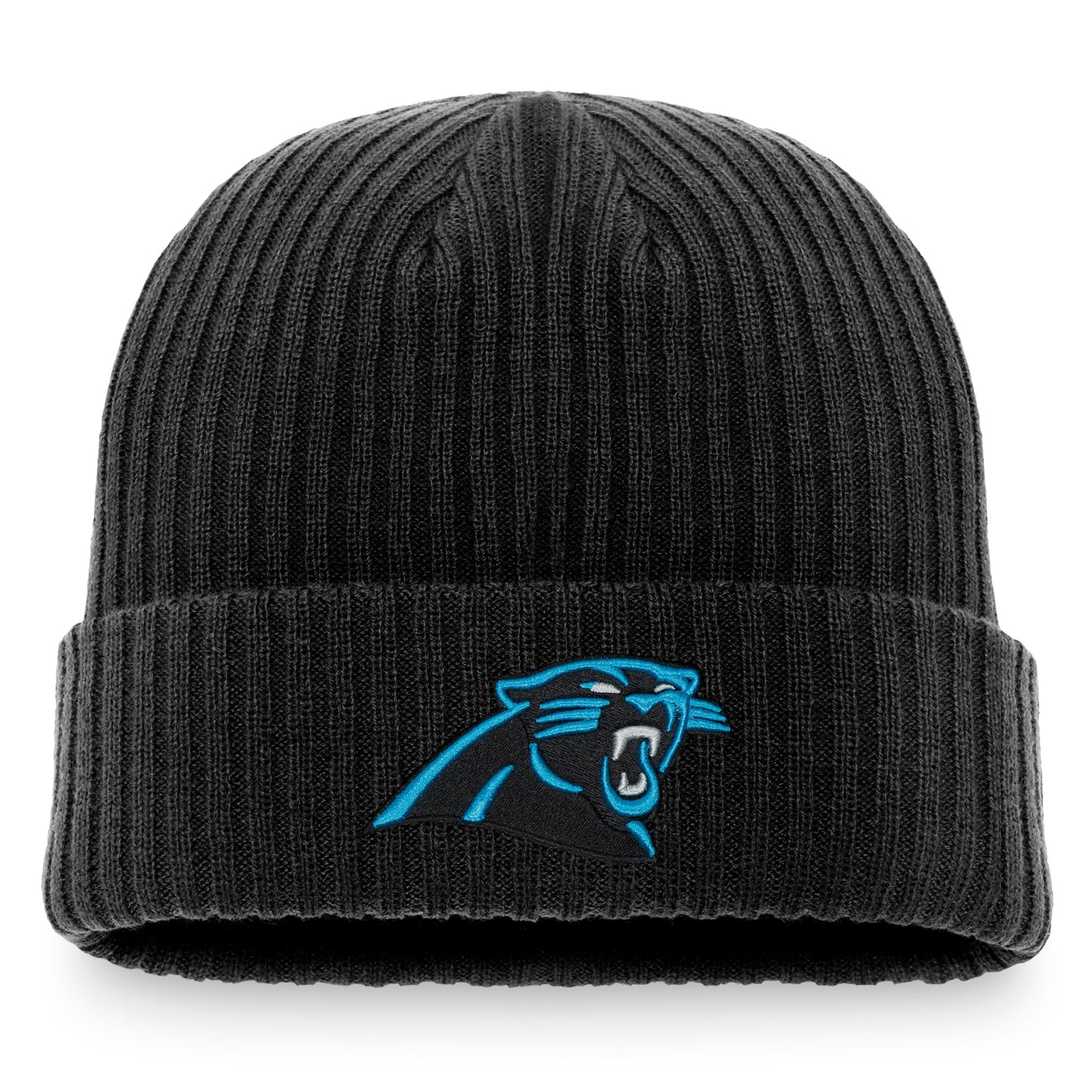 Men's Fanatics Black Carolina Panthers Core Fundamental Cuffed Knit Hat