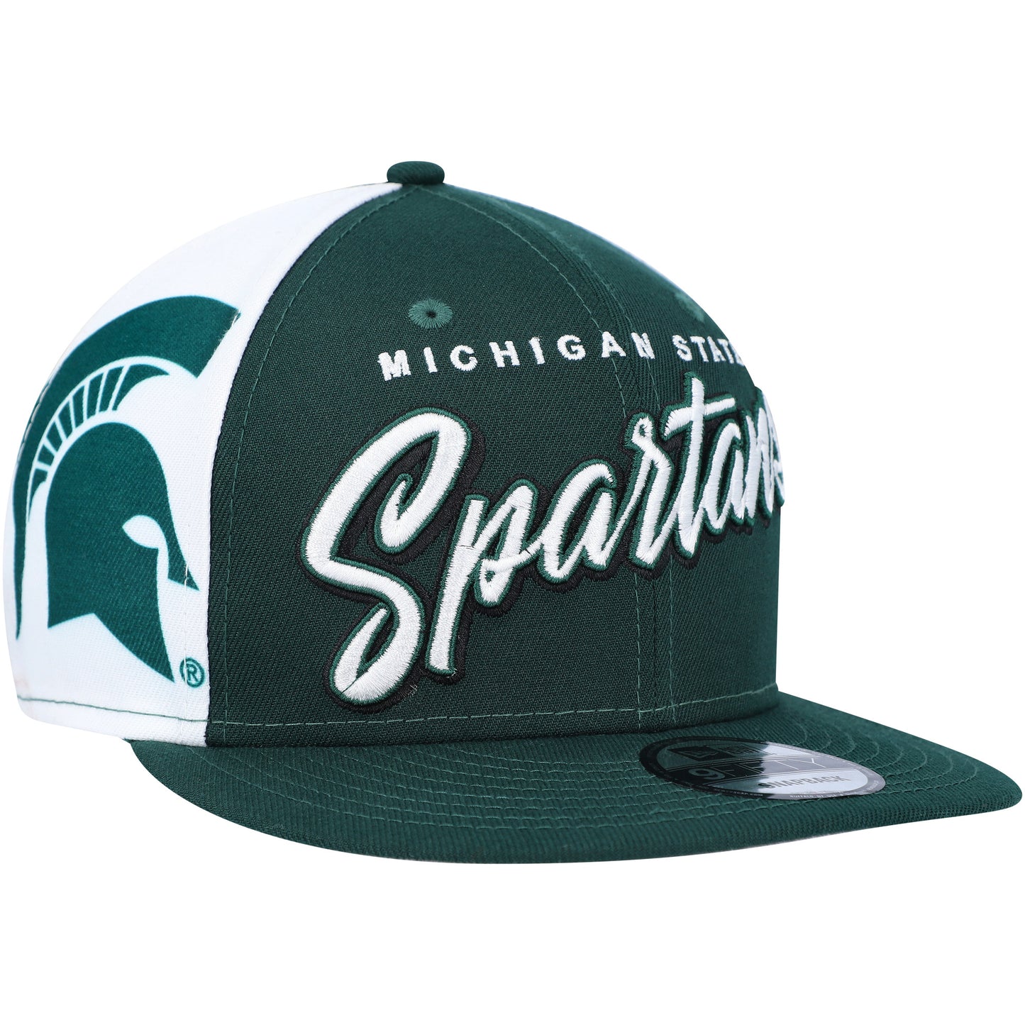 Men's New Era Green Michigan State Spartans Outright 9FIFTY Snapback Hat