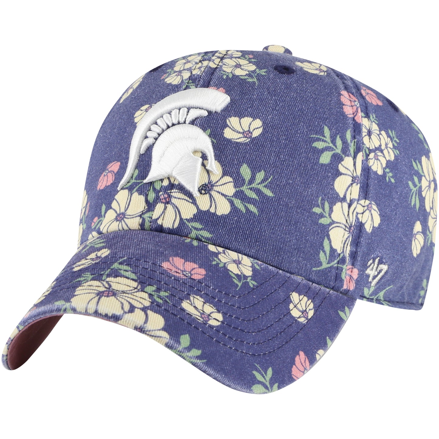 Women's '47 Navy Michigan State Spartans Primrose Clean Up Adjustable Hat