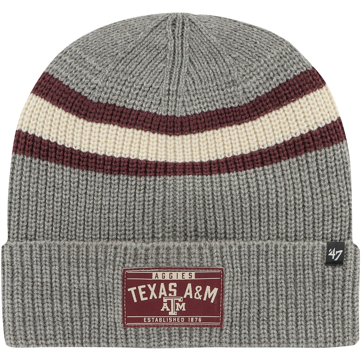 Men's '47 Charcoal Texas A&M Aggies Penobscot Cuffed Knit Hat