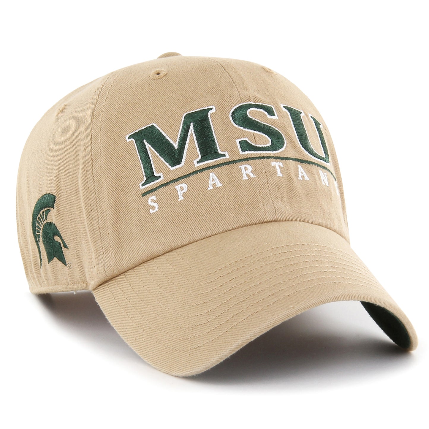 Men's '47 Khaki Michigan State Spartans District Clean Up Adjustable Hat